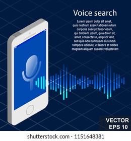 Smartphone. Isometry. View from above. Icon. For your design. Isolated.