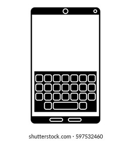 smartphone keypad display pictogram