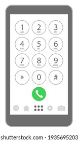 Smartphone Keypad Number Buttons Icon Set