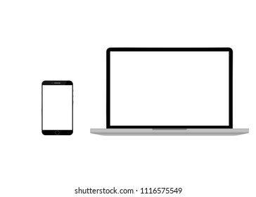 Smartphone and laptop