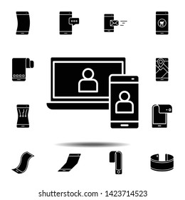 smartphone, laptop, phone, remote control icon. Simple glyph, flat vector element of Smartphone icons set for UI and UX, website or mobile application
