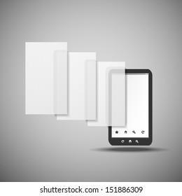 Smartphone With Layers | Business Vector Illustration