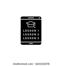 Smartphone lessons education icon. Simple online study icons for ui and ux website or mobile application