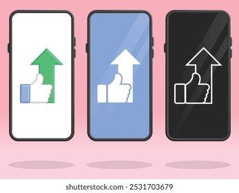 Incremento de la participación en Smartphone Like Arrow Up