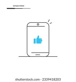 Smartphone y el diseño de vectores de iconos similares.