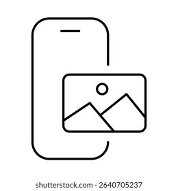 Smartphone Line Editable Stroke Icon. Mobile Phone Functions, Settings, Technology, Apps, Security, Shopping, Mobile Wallet, Marketing, Promotion, Communication Vector Illustration