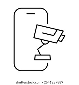 Smartphone Line Editable Stroke Icon. Mobile Phone Functions, Settings, Technology, Apps, Security, Shopping, Mobile Wallet, Marketing, Promotion, Communication Vector Illustration