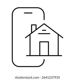 Smartphone Line Editable Stroke Icon. Mobile Phone Functions, Settings, Technology, Apps, Security, Shopping, Mobile Wallet, Marketing, Promotion, Communication Vector Illustration
