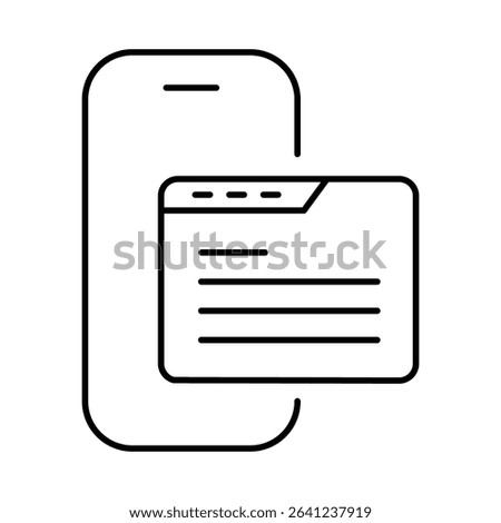 Smartphone Line Editable Stroke Icon. Mobile Phone Functions, Settings, Technology, Apps, Security, Shopping, Mobile Wallet, Marketing, Promotion, Communication Vector Illustration
