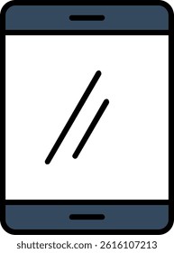 Smartphone Line Filled Vector Icon Design