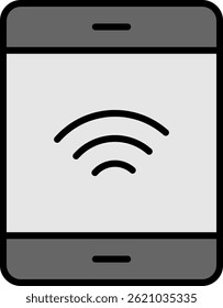 Smartphone Line Filled Vector Icon Design