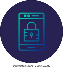 Smartphone Line Gradient Icon Design