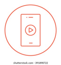 Smartphone line icon.