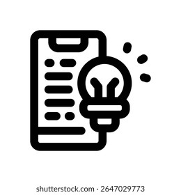 ícone da linha do smartphone. Ícone de vetor limpo e minimalista para sites, aplicativos móveis, apresentações e logotipos. Totalmente dimensionável e personalizável para qualquer projeto.