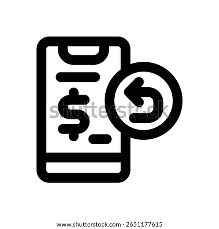smartphone line icon. Clean and minimalist vector icon for websites, mobile apps, presentations, and logos. Fully scalable and customizable for any project.