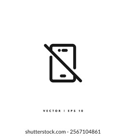 Smartphone Line Icon. Editable Stroke
