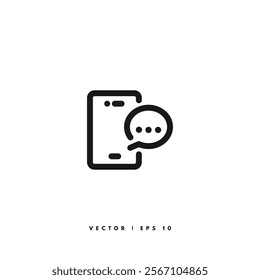 Smartphone Line Icon. Editable Stroke