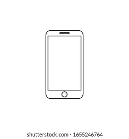 Smartphone line icon in flat style. Mobile phone symbol for your web site design, logo, app, UI Vector