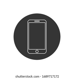 Smartphone line icon in flat style. Mobile phone symbol for your web site design, logo, app, UI Vector