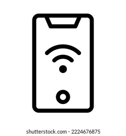 gráfico vectorial de ilustración de icono de línea de smartphone
