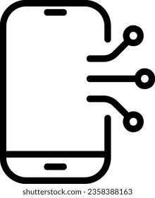 vector de ilustración de icono de línea de smartphone