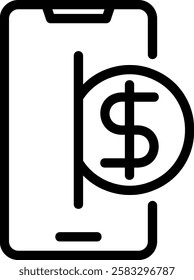 smartphone line icon illustration vector