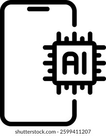 smartphone line icon illustration vector