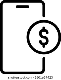 smartphone line icon illustration vector