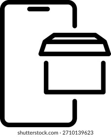 Vektorgrafik des Smartphone-Liniensymbols