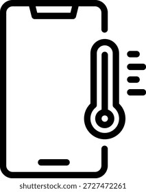 smartphone line icon illustration vector