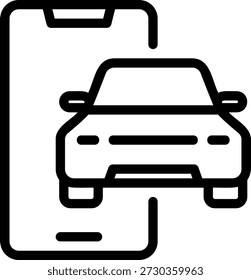 Vektorgrafik des Smartphone-Liniensymbols