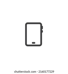 Smartphone-Line-Symbol. lineares Stilzeichen für mobiles Konzept und Webdesign. Umriss-Vektorsymbol für Smartphone. Symbol, Logo-Abbildung. Vektorgrafik