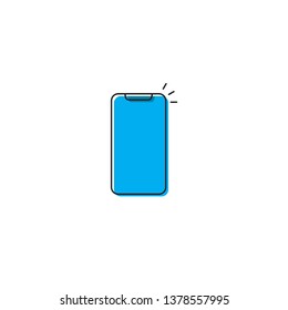 Smartphone line icon, outline vector icon illustration, linear pictogram isolated on white