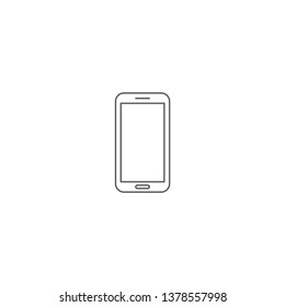 Smartphone line icon, outline vector icon illustration, linear pictogram isolated on white