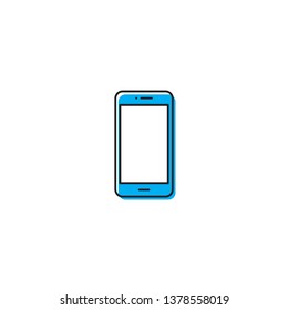 Smartphone line icon, outline vector icon illustration, linear pictogram isolated on white