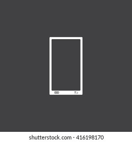 smartphone line icon, outline vector illustration, linear pictogram isolated on black