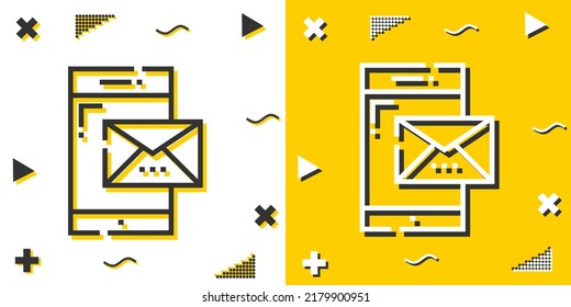 icono de la línea de smartphone. Estilo de contorno simple.signo lineal del smartphone. Ilustración vectorial aislada en fondo blanco. EPS de trazo editable 10