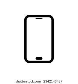 Smartphone line icon vector design template and ilustration with editable stroke