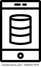 Diseño de Vector de icono de línea de teléfono inteligente