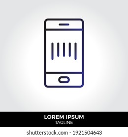 Vector de icono de línea Smartphone. Ilustración vectorial Eps10.
