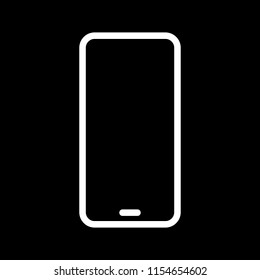Smartphone line icon vector illustration. Black smart phone.
