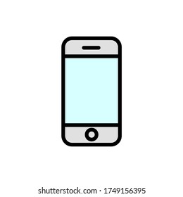 Icono de línea de Smartphone. Ilustración del vector