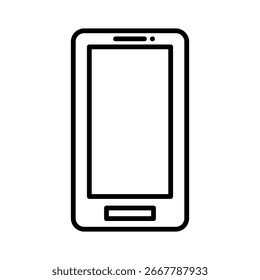 Icono de línea de teléfono inteligente Ilustración vectorial