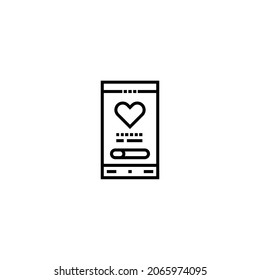 Icono de línea de Smartphone, plantilla de vector
