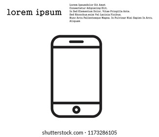 Smartphone line icon, icon for web