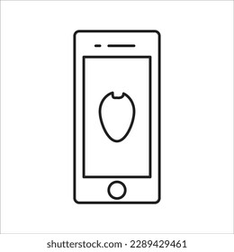 smartphone line new vector icon