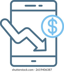 Smartphone Line Two Colour Icon