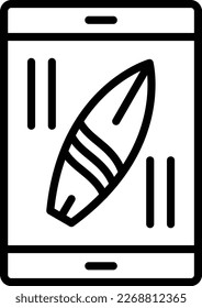 Smartphone Line Vector Icon Design