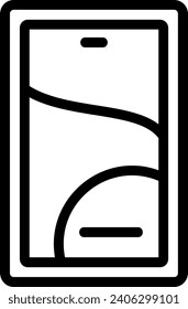 Smartphone Line Vector Icon Design