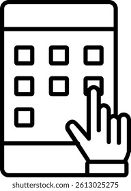 Smartphone Line Vector Icon Design